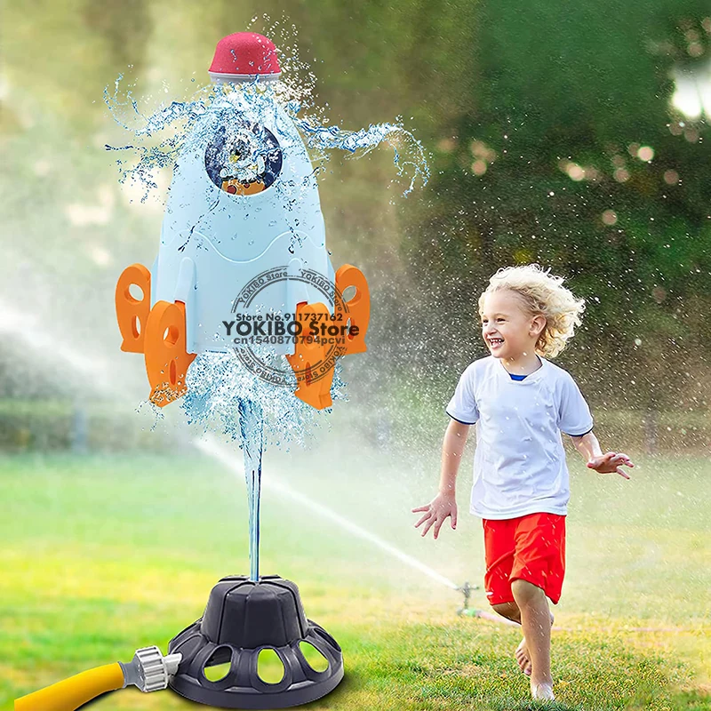 

Rocket Water Sprinkle Toys for Kids Water Rocket Outdoor Sprinkler Toy Outdoors Spray Water Toys Summer Toys for Kids Toddles