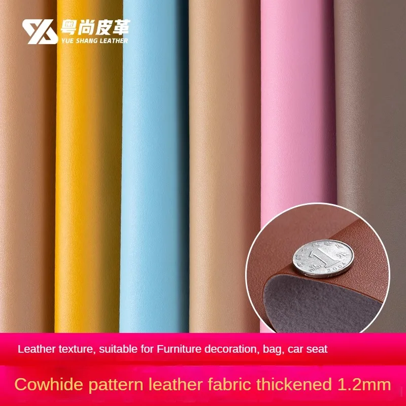 Faux Leather Fabric Thick By The Meter for Upholstery Sofa Chair Bags Car Seat Diy Sewing Cowhide Pattern Cloth Soft Waterproof