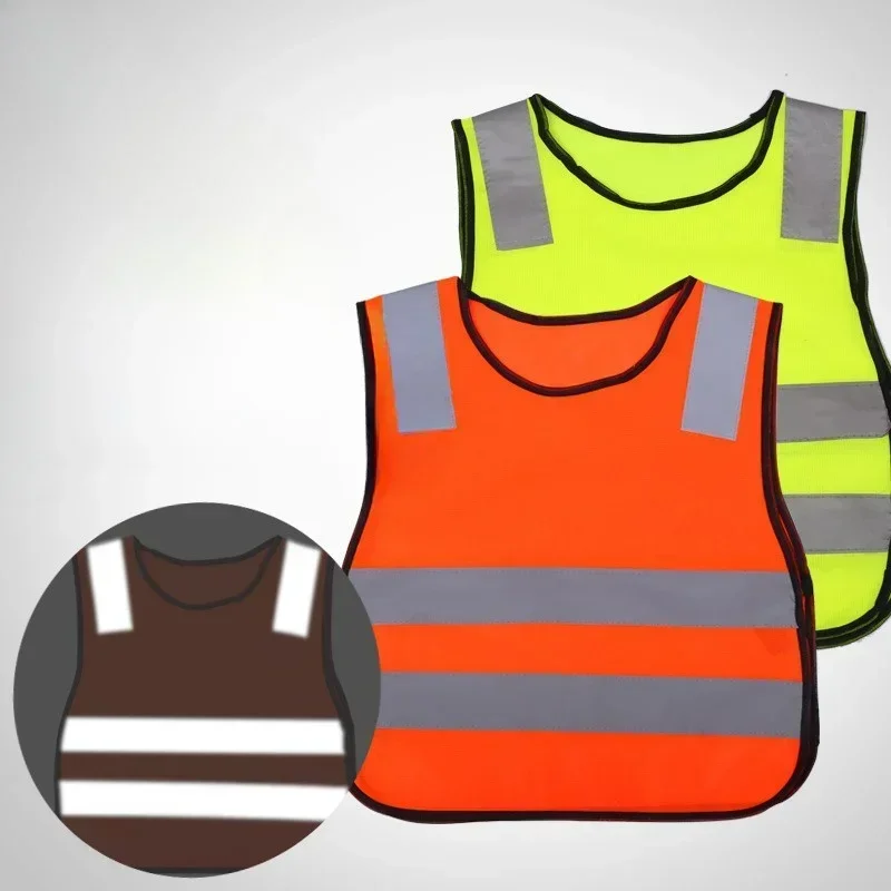 Children's High Visibility Reflective Safety Apron - Bright Yellow