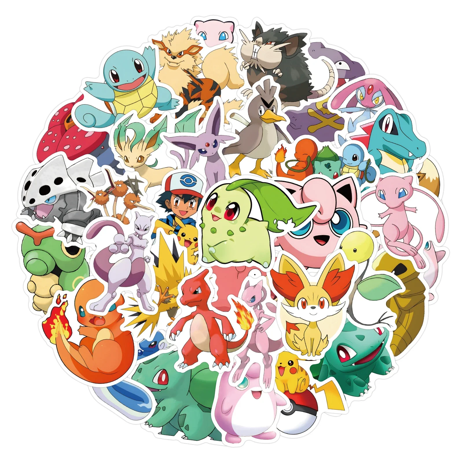 Cute Pokémon Pikachu Mobile Phone Laptop Suitcase Diy Decoration Desktop Waterproof Sticker 6