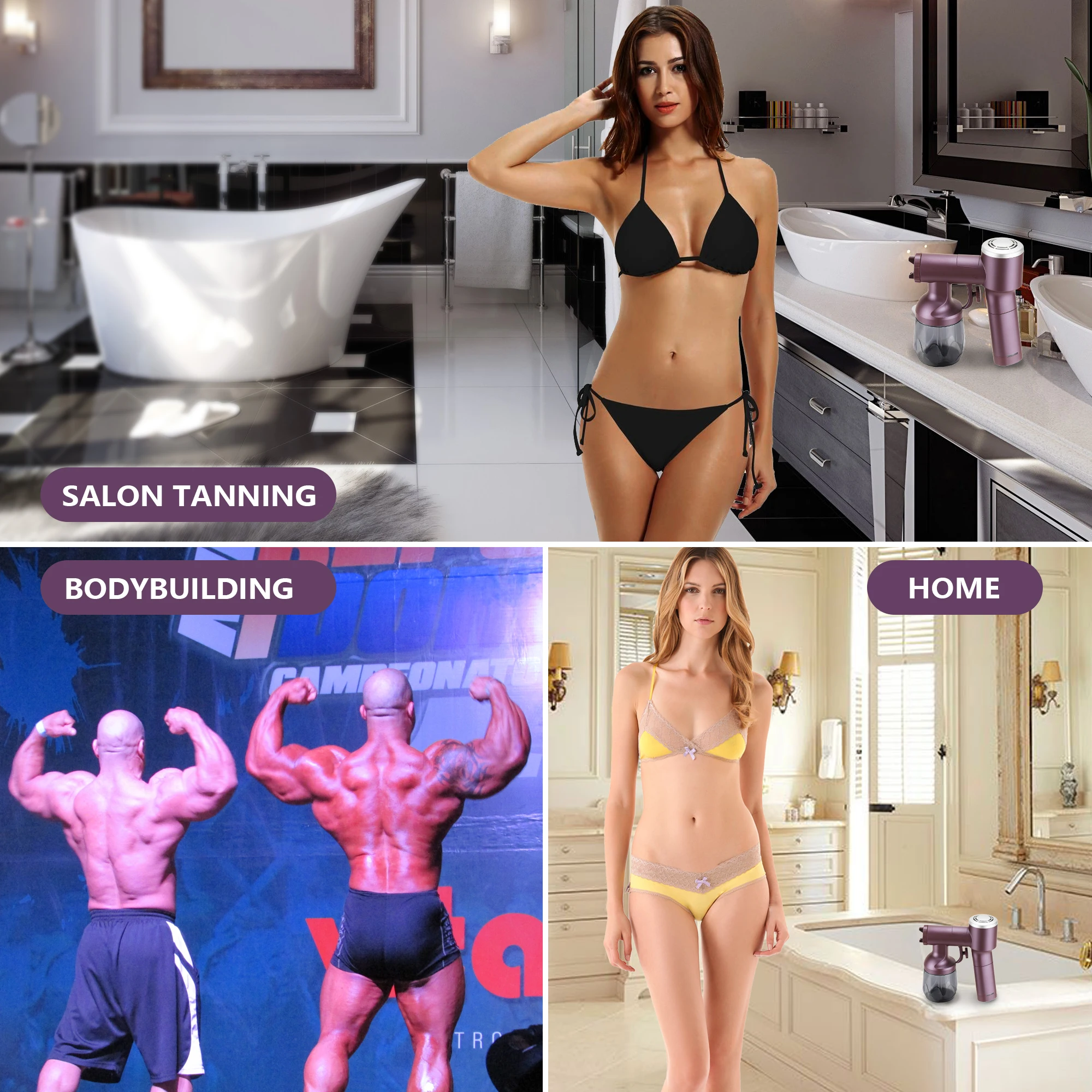 The World's First Patented HVLP Sunless Cordless Spray Tanning Machine Professional Spray Tan Gun