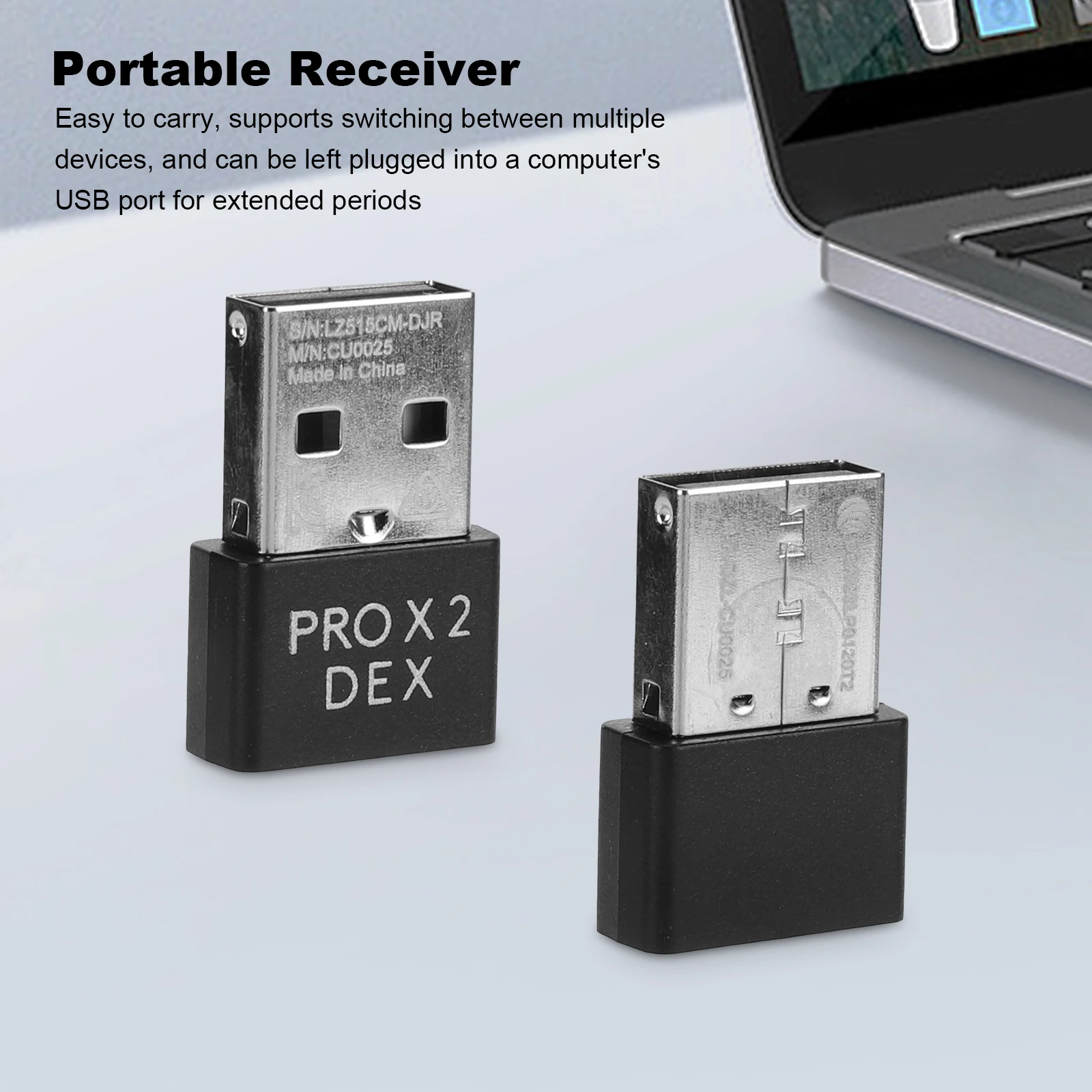 Logitech PRO X SUPERLIGHT 2 DEX 마우스 교체용 USB 수신기와 호환되는 USB 수신기 교체품 경량 8000Hz 지원