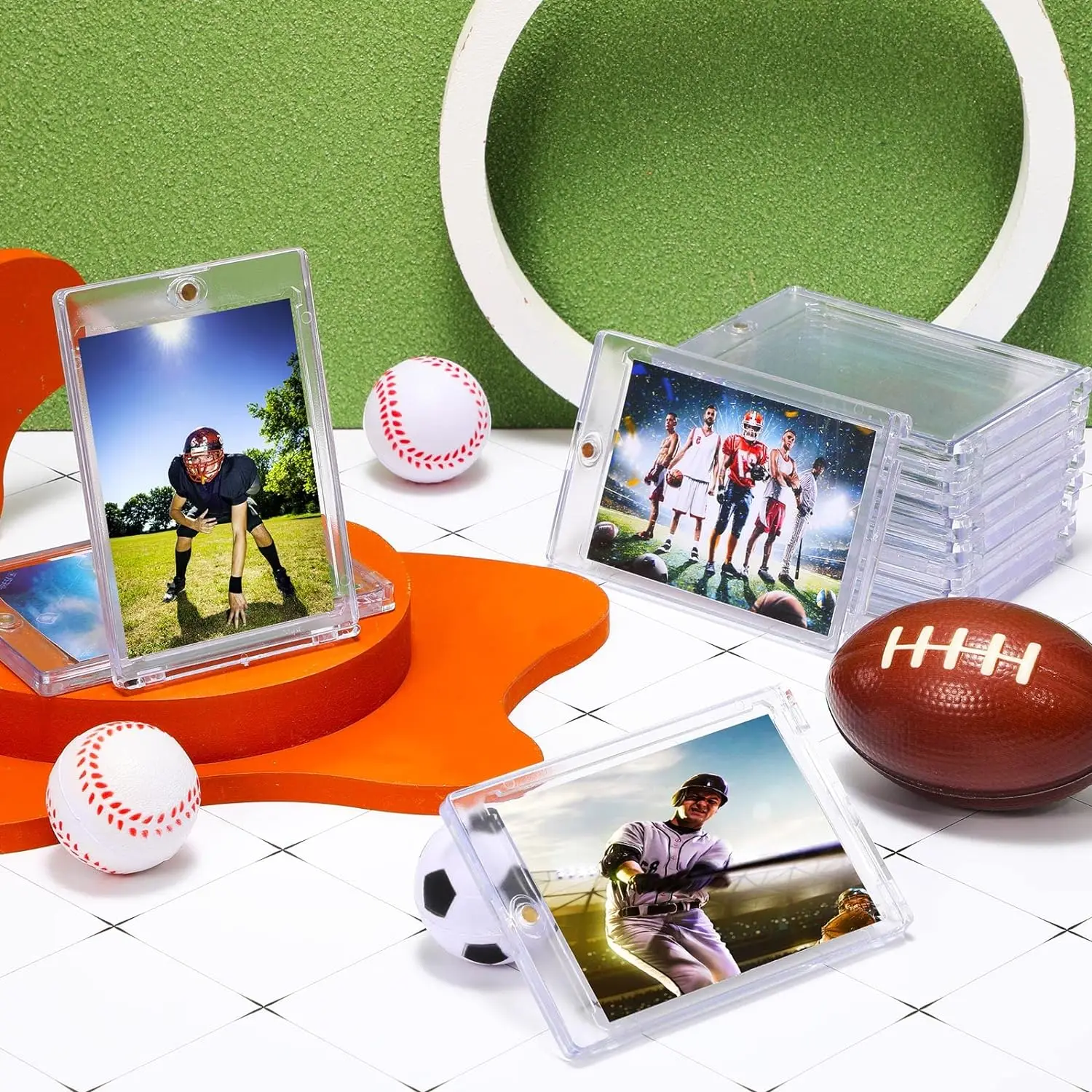 2Pcs Magnetic Card Holder 35Pt Plastic Protector for Trading Cards  Baseball Sports Yugioh Display Case Magnet Top Loader 3