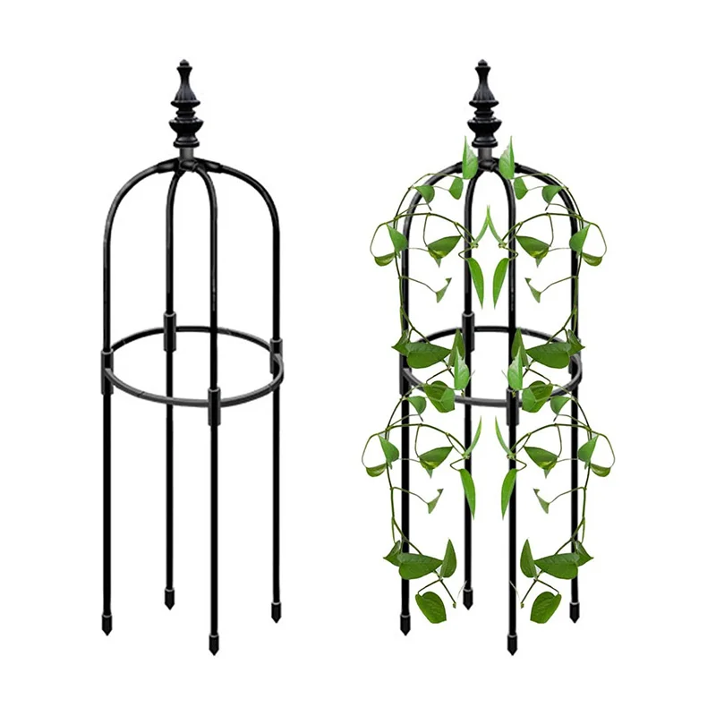 Tower Obelisk Garden Trellis Tall Plant Support Stands Potted Plant Climbing Support For Flowers Vegetable Fruits Vines