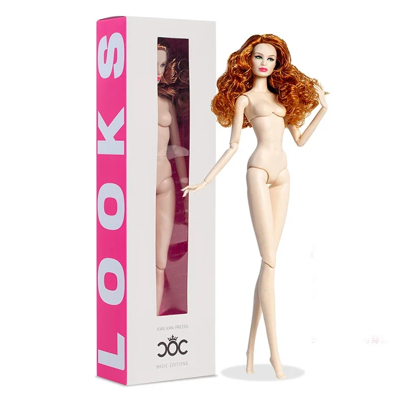 1/6 Fashion Supermodel Doll White/Normal Skin 12 Joints Activity European Bjd Naked Body Blond Black Hair Toys for Girls Present 3