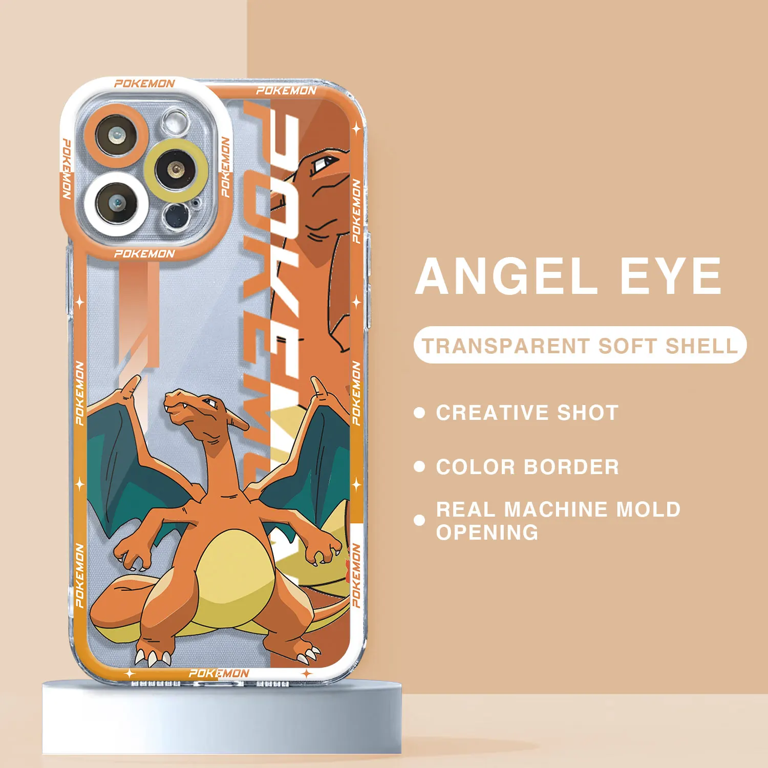 P-Pokemon Charizard Lucario Clear Case Per Samsung Galaxy S23 S22 S21 Ultra S20 Fe S10 Note 10 Plus A50 A30 Coque Fundas