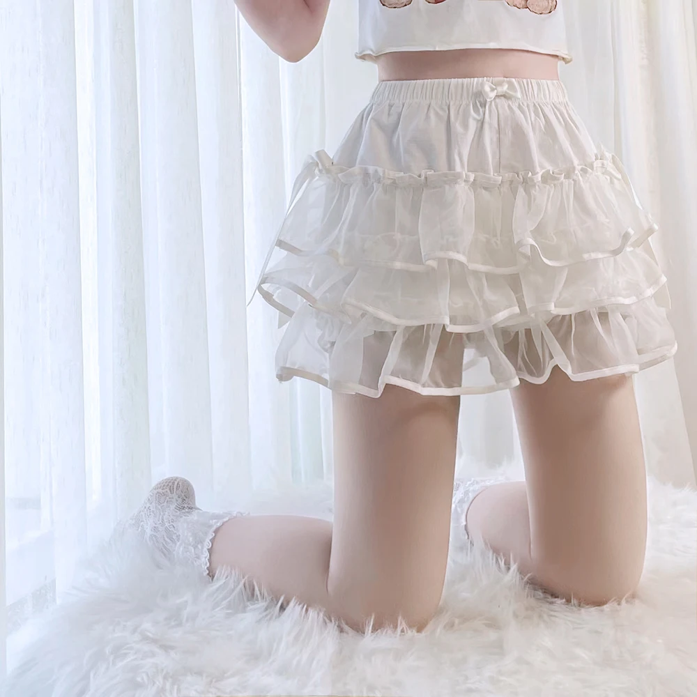 Japanese New Rojita Summer Pumpkin Pants Cake Shorts Leggings Anti-Exposure Multi-Layer Pettiskirt Support Lolita Leggings Mujer