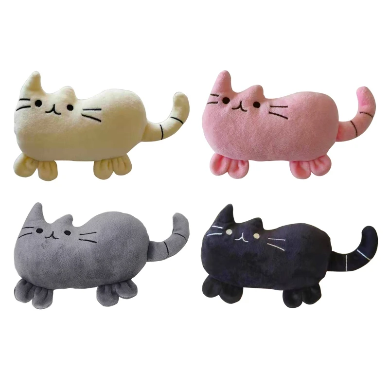 

Dog Plush Squeak Toy Stuffed Puppy Chew Toy Soft Hide and Seek for Teeth Cleaning Multicolor Cat-style