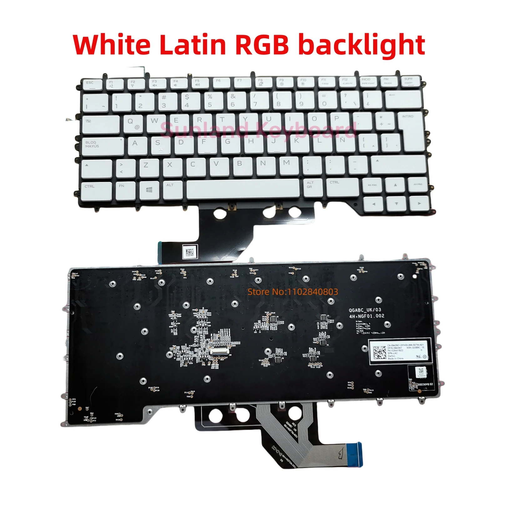 델 에일리언웨어 M15 R3 M15 R2 N18E 0080CF 0800DR 094DNY 키보드 Teclado, 오리지널 프랑스 독일 영국 라틴 RGB 백라이트, 신제품