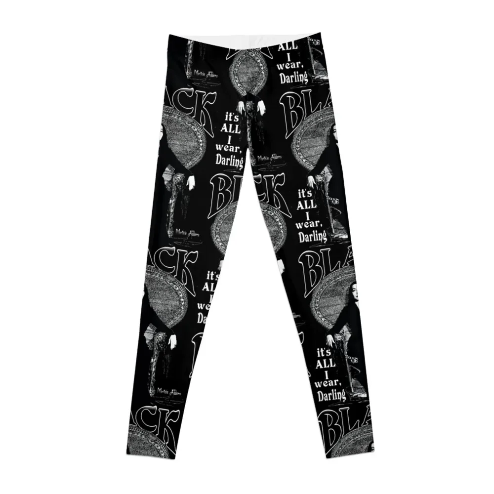 Black-It'S All I Wear- Morticia Addams Leggings Fitness Donna Sport Donna Golf Wear Pantaloni Da Jogging Leggings Da Donna