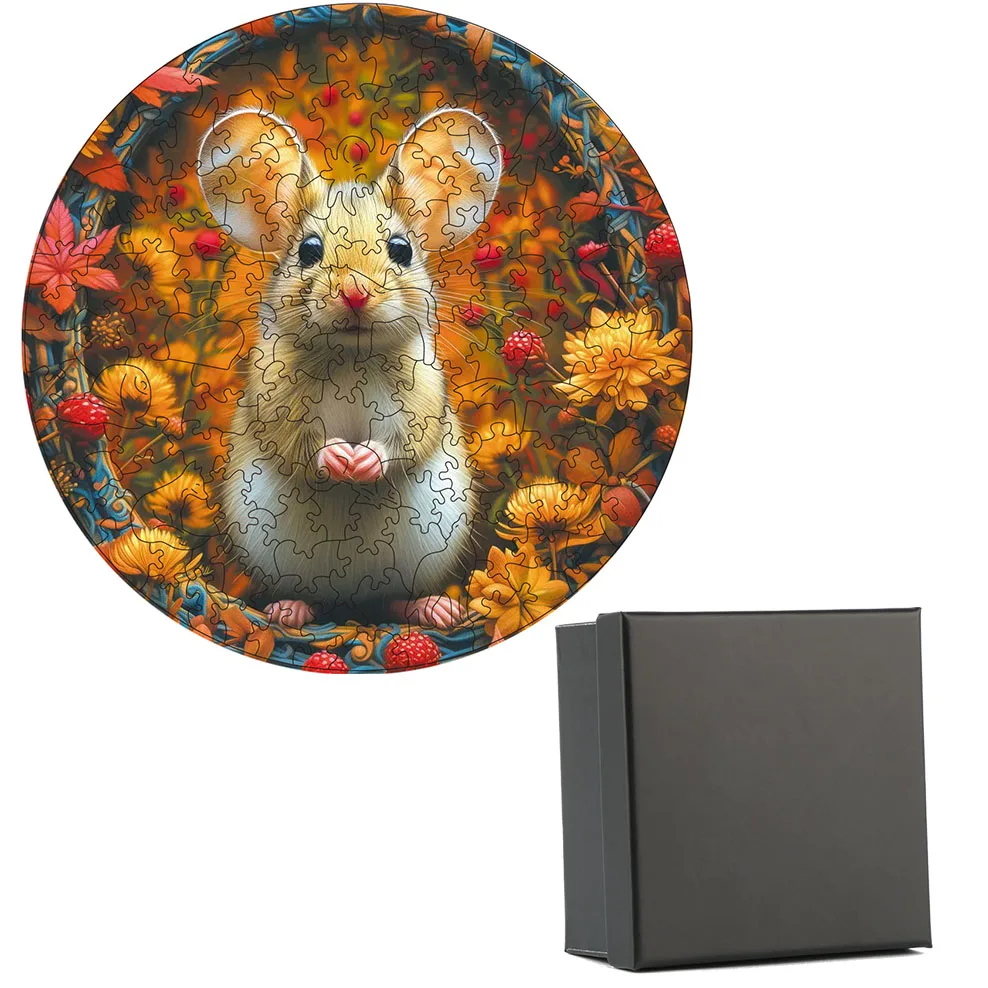 Animal Deer Fox Mouse Dog Game Children's Puzzle Education Toy Adult Puzzle Montessori Learning Education Brain Trainer