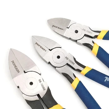 Pinze da taglio professionali da 5/6/7 pollici Strumento spelafili Taglierina laterale Bave per cavi Pinza Elettricisti Utensili manuali di riparazione fai da te
