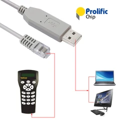 Universal USB to RJ12 Connection Cable for Firmware Updates and PC Connectivity (Grey)