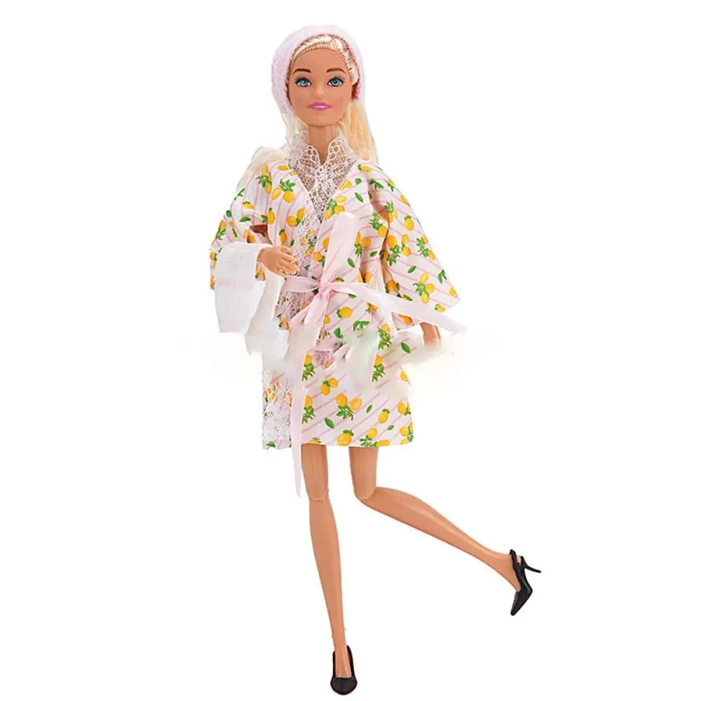 1Set Doll Bedroom Pajamas Bathrobe Clothes Summer Night Dress For 29-30cm Doll Fashion Sexy Sleep Wear DIY Doll Accessories