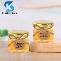 25ml Honey Pot Wedding Thank You Gift Jars with Lid Lable Paper Hang Tags for Handmade Items Mini Jam Container Glass Bottle 1
