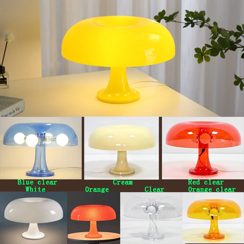 Lampe de Table Champignon Orange, Lampe Champignon LED, Lampe de