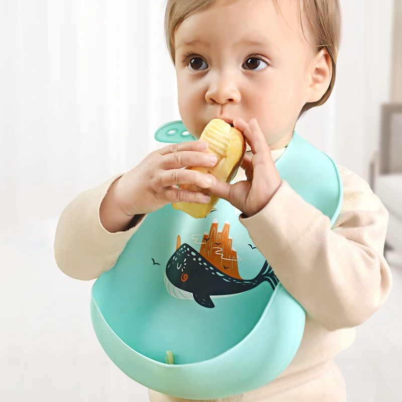 Silicon Baby Bib Comfortable Feeding Infant Bibs Soft Waterproof