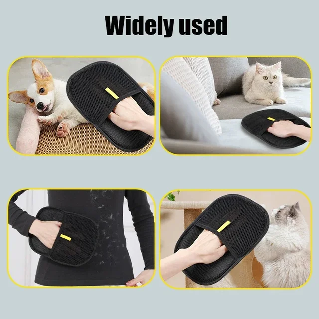 Pet Hair Removal Gloves Double-sided Static Cleaning Grooming Glove Reusable Sofa Carpets Cat Dog Hair Mitts Tool 1~5pcs 5