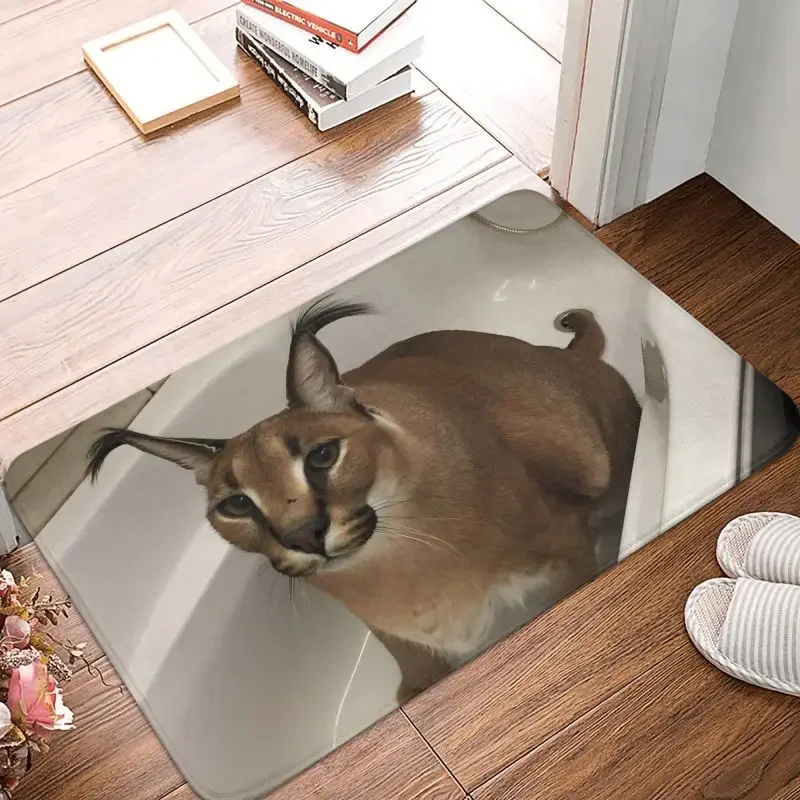 Alfombra de baño grande Floppa Caracal Cat, Felpudo con pegatina de Caracal  para sala de estar, alfombra para exteriores, decoración del hogar -  AliExpress