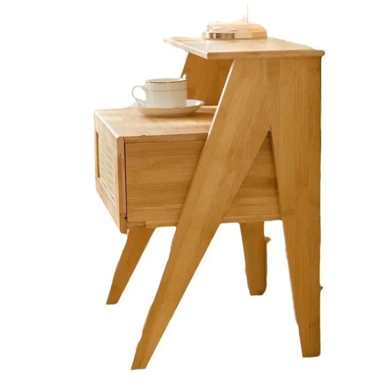 Chic Modern Nightstand Sleek Double Bed End Storage Stylish Wooden Chest of Drawers Contemporary Bedroom Solution