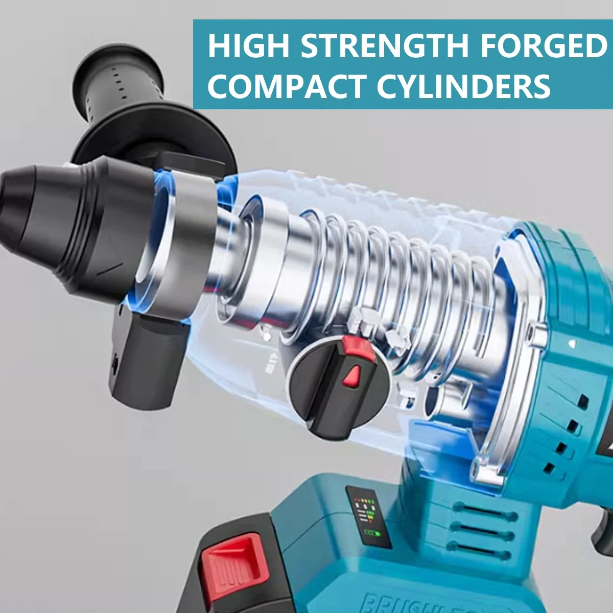 18V 4 Functions Electric Cordless Rotary Hammer Drill Rechargeable Hammer 27mm Impact Drilll For 18V Makita Battery 2