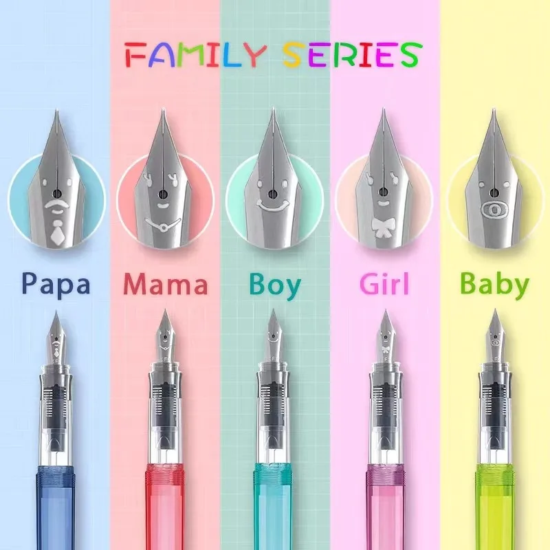PILOT Baile Exclusive Transparent Colorful Smiling Face Pen - Cute Writing Practice Ink Pen