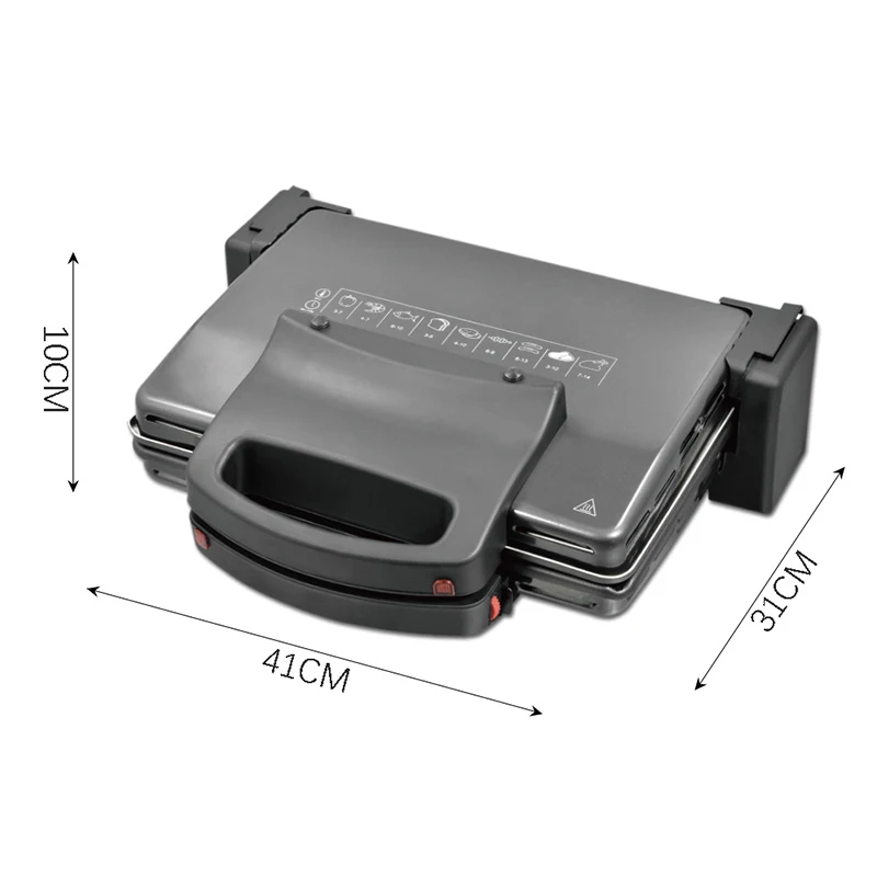 Panini Sandwich Maker Breakfast Machine Barbecue Sausage Household Burger Toast Cooking Utensils 2000W Electric Non Stick Pan