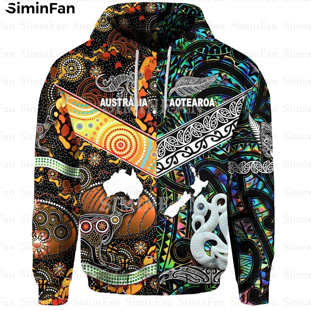 

New Zealand Maori Aotearoa Australia 3D Printed Mens Hoodies Zipper Jacket Male Hooded Pullover Casual Sweatshirt Female Coat 01
