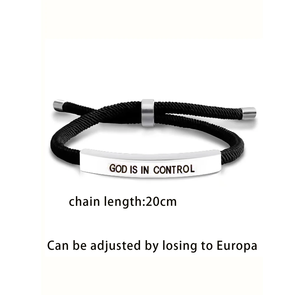 Inspirational Stainless Steel Adjustable Bracelet with Gift Card