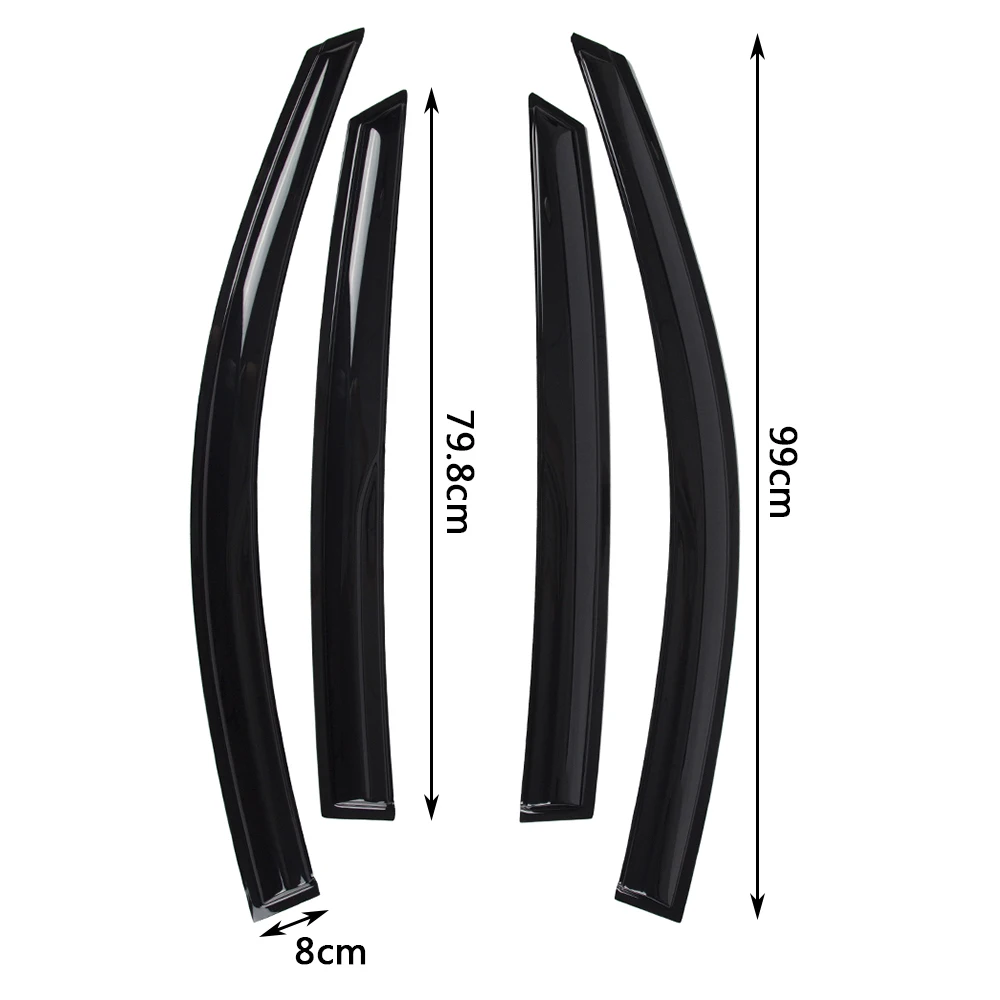 Set of 4 Acrylic Window Visor Sun Shade Rain Guard For Honda Accord 2018 -
