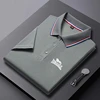 Solid Color Polo Shirt Men's Business Polo Collar Half Sleeved Top Summer Casual Short Sleeved T-shirt for Men An 1