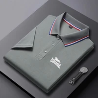 Solid Color Polo Shirt Men's Business Polo Collar Half Sleeved Top Summer Casual Short Sleeved T-shirt for Men An 1
