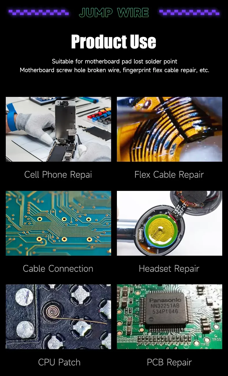 메카닉 FX-9 실버 플라잉 와이어 200mm - 휴대폰 수리용 플라잉 와이어 수리 도구