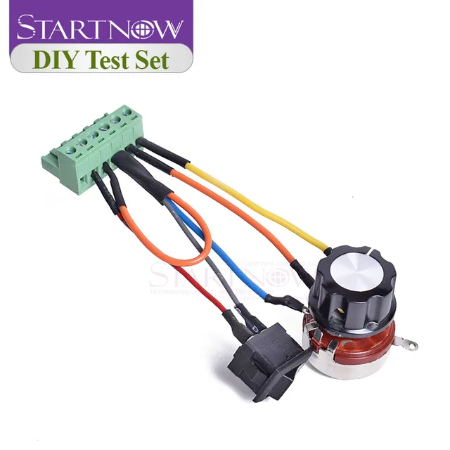 Startnow Power Supply Adjustable DIY Test Accessories Resistor Adjuster 2W 10K Potentiometer ON/OFF Switch For CO2 Laser Machine 2