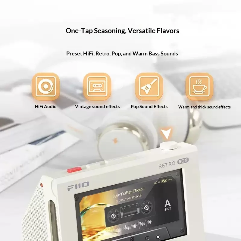 Fiio Etro Box 데스크탑 무선 블루투스 스피커 M33 M21 Jm21 무손실 플레이어 레트로 박스 Hifi 무손실 Ldac 호환 오디오