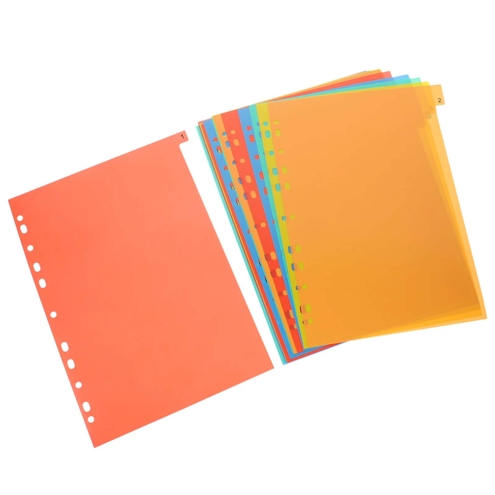 

20 Sheets Folder Dividers Binder Plastic Tabs Binders Labels Index Page Parts Paper Office Supply