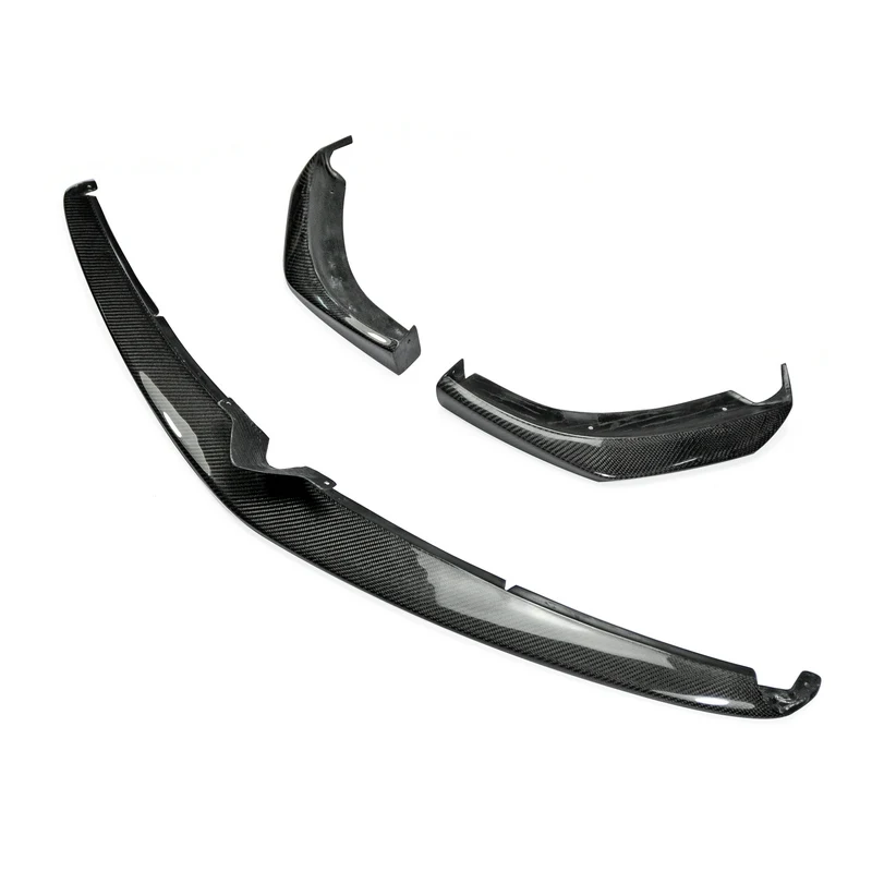 

Car Accessories For Mazda RX8 Late 09-12 Carbon Fiber US specs Front Lip 3pcs Glossy Fibre Bumper Splitter Under Spoiler Trim