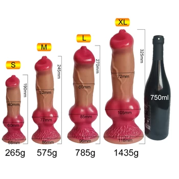 Xxl Dildo Suction Cup Realistic Penis Silicone Animal Dildo Big Dog Long Huge Thick Dick Soft Adult Sexy Toys For Men Women Bdsm 1