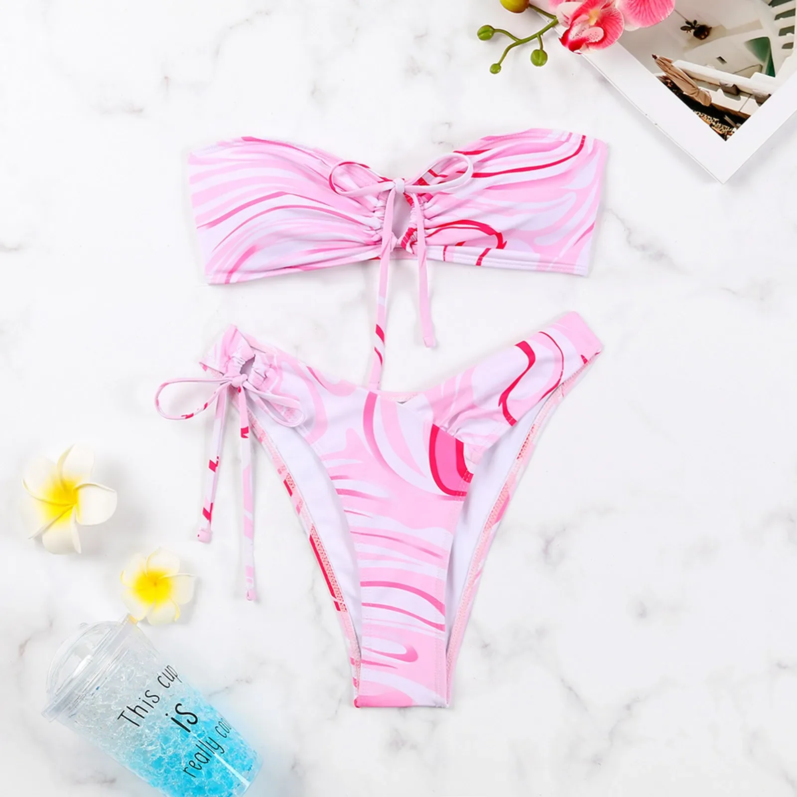 

Swimwear For Women 2024 Women'S Summer Fashion Digital Print Split Swimwear Sexy Beach Swimwear Plus Size Women Tankini
