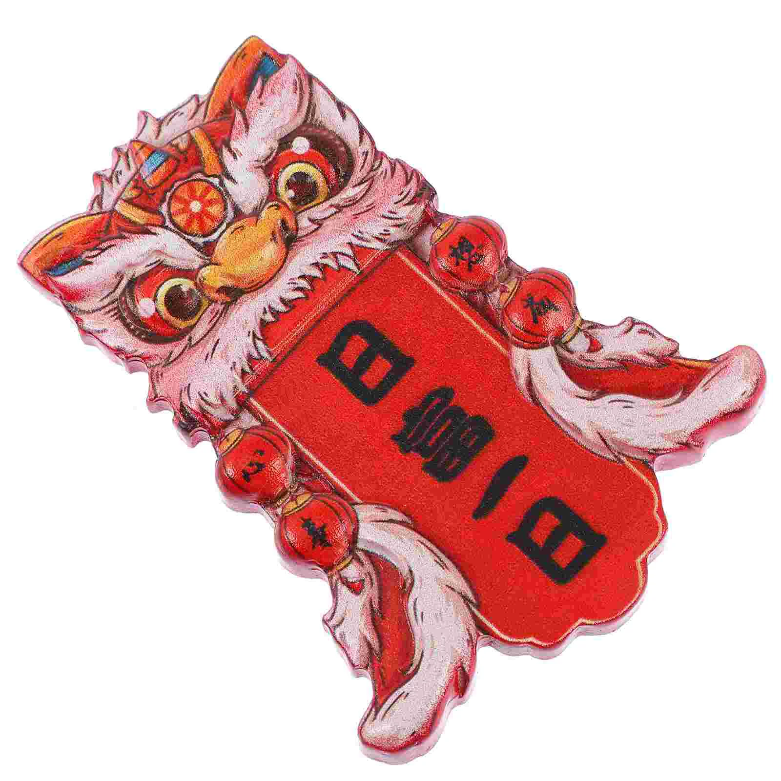 

Fridge Magnet Decorative Sticker Adorable Lion Refrigerator Supply Chinese Delicate Chinoiserie