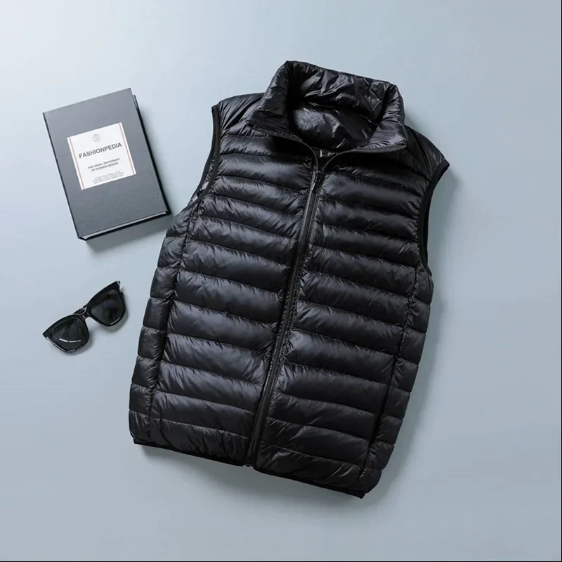 Mens Jacket Men Down Vests Man Duck Down Vest Coat Ultralight Sleeveless Windproof Waistcoat Portable Puffy Jackets For Men
