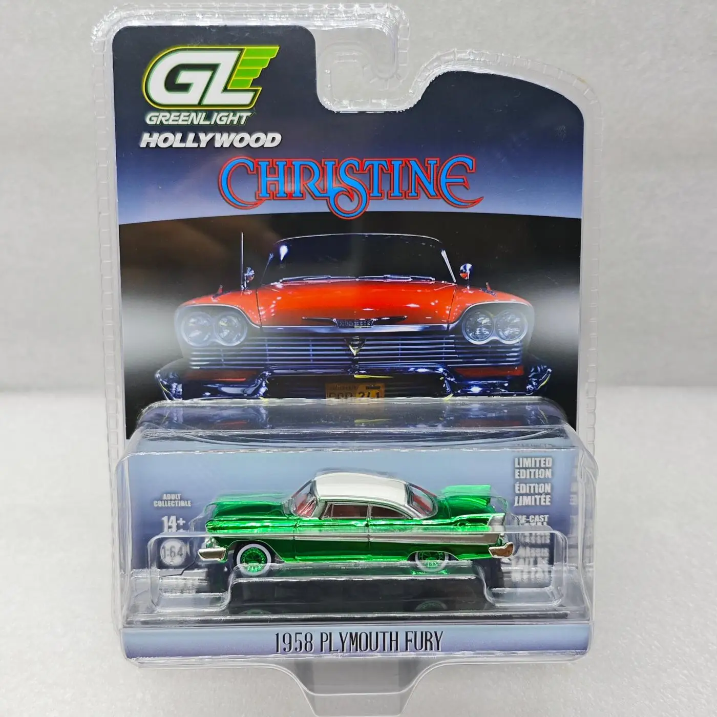 GreenLight 1:64 1958 Plymouth Fury 44830-C Simulation Car Alloy