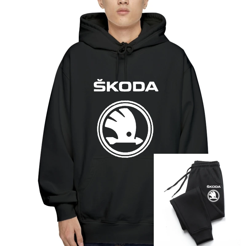 

Mens Autumn Skoda Car Logo Sweatshirt Hoodies Summer casual male solid colour Cotton SweaHoody Fashion Hip Hop Harajuku Men Draw