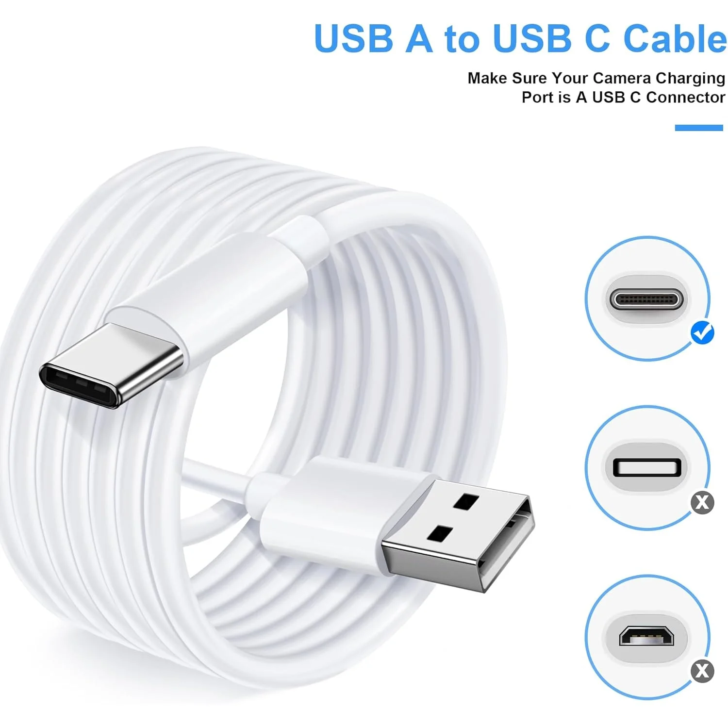 Durable Long USB-C Charging Cable - Power Extension
