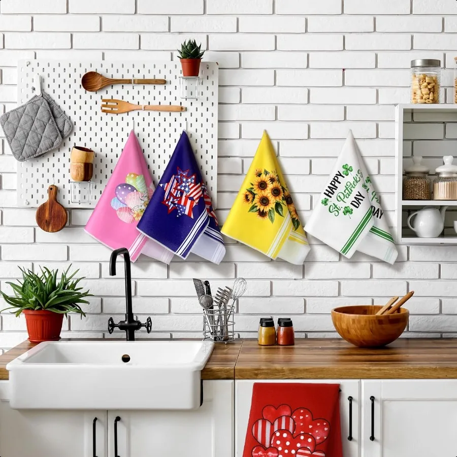 20 Pack Seasonal Kitchen Towels Decorative Hand Towels