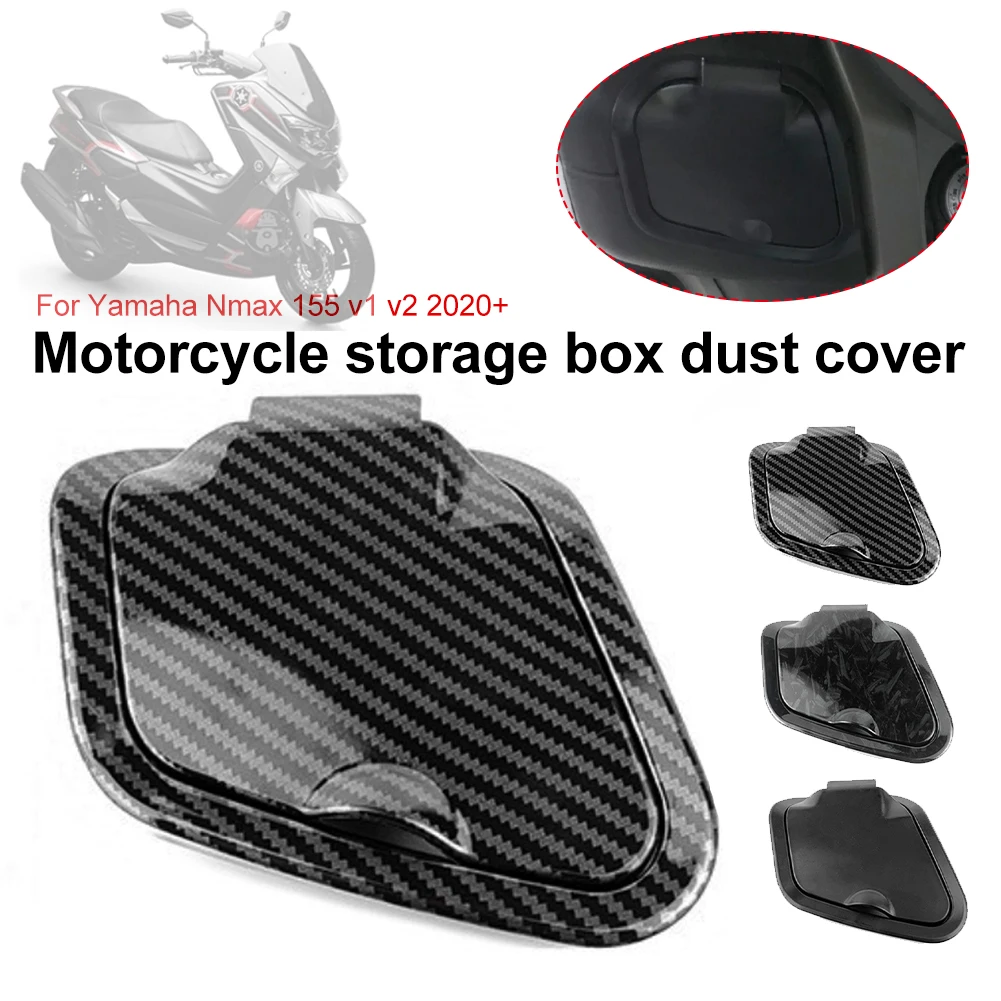 Toolbox Dust Cover Side Pocket Cover Carbon Fiber Waterproof Cap Modification Accessories For Yamaha Nmax V2