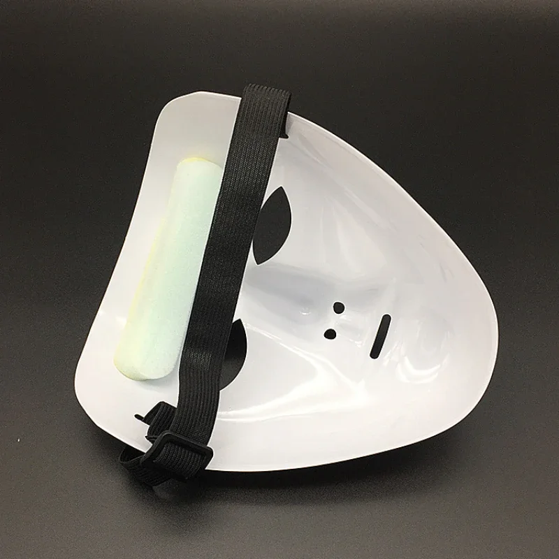 Masque complet peint à la main Blanc Clown de la mort Noir Or – Image 5