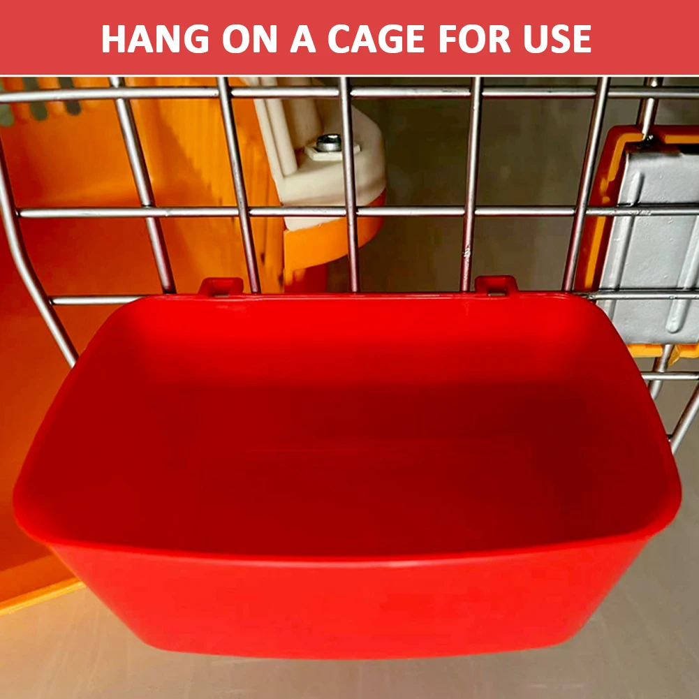 Feeder Waterer Chicken Puppy Cat With Hooks Plastic Watering Container Feeding Bowls Cage Cups 6pcs pet water feeder