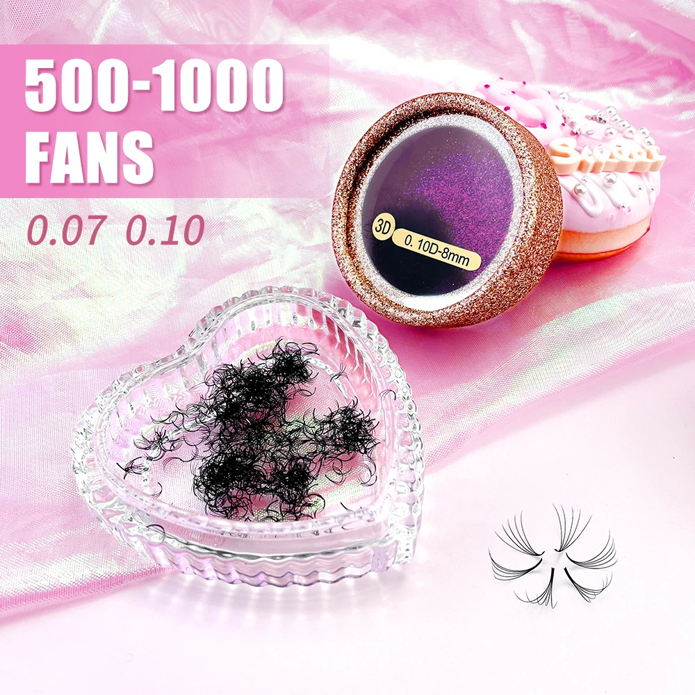 

Abonnie Loose Fan Lashes Eyelashes Extensions 4D 5D 6D Pointy Base Premade Volume Stem Sharp Thin Russian Volume Lashes