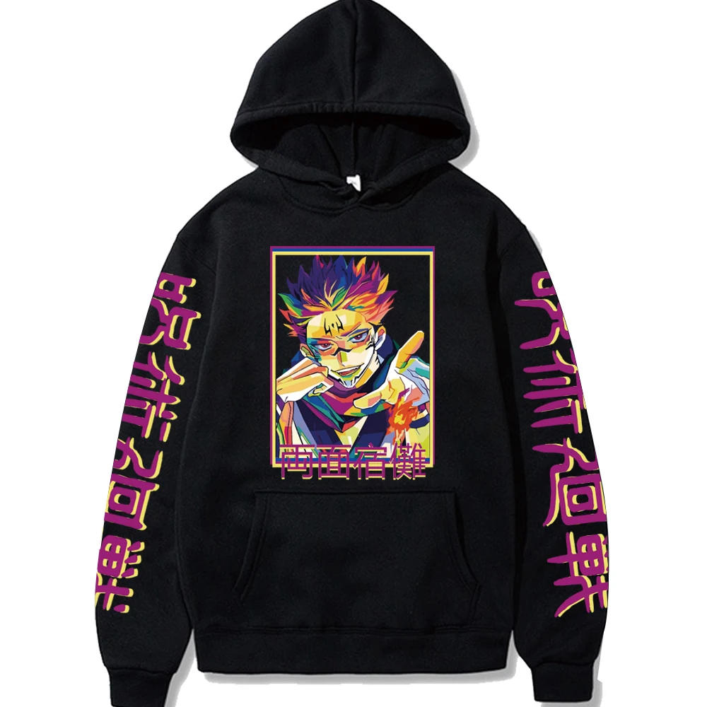 

Anime Jujutsu Kaisen Hoodie Women/men Sweatshirt Black Hooded Clothes Women Hoodies Clothes